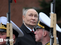 Putin denounces Nato at scaled back Victory Day parade