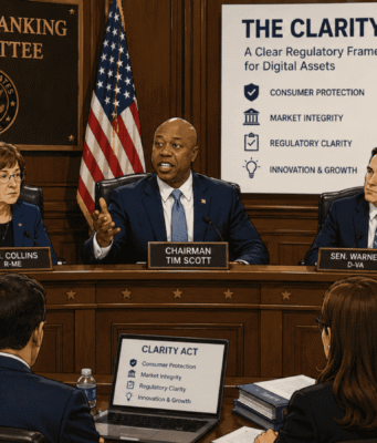 CLARITY Act clears Senate markup in 15–9 vote as ethics fights persist CLARITY Act clears Senate markup in 15–9 vote as ethics fights persist