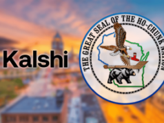 Federal judge lets Ho-Chunk Nation pursue core Kalshi betting lawsuit claims Kalshi and Ho-Chunk Nation seal over Wisconsin skyline representing prediction markets legal dispute between federal regulators and tribal authority