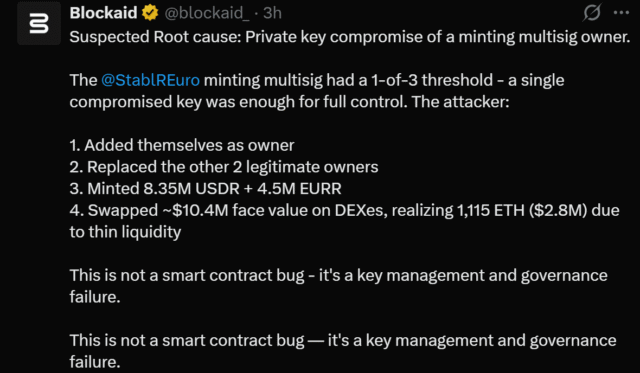 How the StablR exploit drained $10.4M via unbacked stablecoin issuance How the StablR exploit drained $10.4M via unbacked stablecoin issuance
