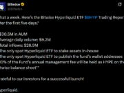 Hyperliquid ETFs record $36 mln inflows in 5 days: Arthur Hayes adds to the HYPE Hyperliquid ETFs record $36 mln inflows in 5 days: Arthur Hayes adds to the HYPE