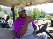 Jerome Bettis favorite golf club, American Century Championship preparation American Century Investments Celebrity NFT Launch At The ACC Golf Championship – Practice Round Day 1