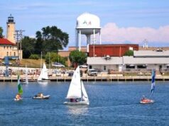 Kenosha casino plan advances to final federal review stage A picture of sailboats in the water in front of the Kenosha, Wisconsin water tower.