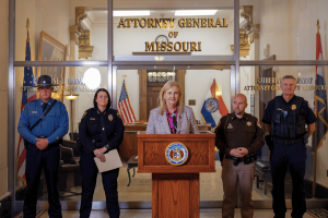 Missouri gambling raids seize machines cash and trigger dozens of charges Missouri Attorney General Catherine Hanaway speaks during a press conference with state and local law enforcement officials announcing illegal gambling machine raids and criminal charges across Missouri counties.