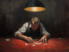 New York Launches Decade-Long Study on Gambling Addiction and Support Gaps A man sitting somberly at a dark casino table game.