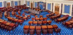 U.S. Senate bans prediction market trading for members in unanimous ethics vote An overhead view of the Senate chamber.