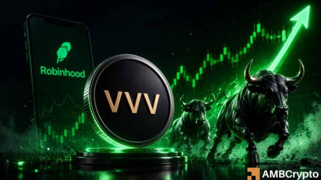 VVV rallies 17% on Robinhood listing – Can Venic Token flip $20 next?