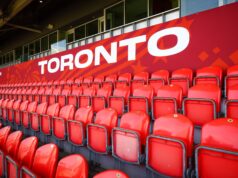 Your guide to Canada during the 2026 World Cup Seats at Toronto Stadium (temporarily renamed from BMO Field for the 2026 FIFA World Cup) are prepared for the 2026 FIFA World Cup, in Toronto, Canada, on May 19, 2026. (Photo by Cole BURSTON / AFP via Getty Images)