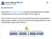 CLARITY Act sees ‘big step forward’ as markup set for May 14
