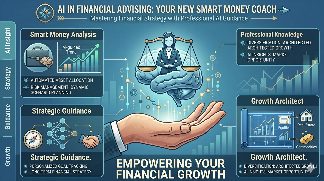ai in financial advising infographic showing smart money growth