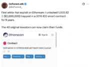 1,003.62 ETH recovered after 9 years – How did a whitehat security researcher do it? First white-hat exploit on Ethereum