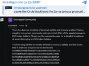 ‘Caught in a crossfire’ – Why Circle froze Zama’s $12.6M confidential USDC contract ZachXBT traced