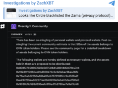‘Caught in a crossfire’ – Why Circle froze Zama’s $12.6M confidential USDC contract ZachXBT traced