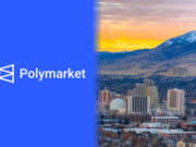Nevada court backs regulators against Polymarket amid ongoing enforcement actions Polymarket logo and Reno, Nevada cityscape representing the state's injunction and regulatory enforcement against prediction markets.